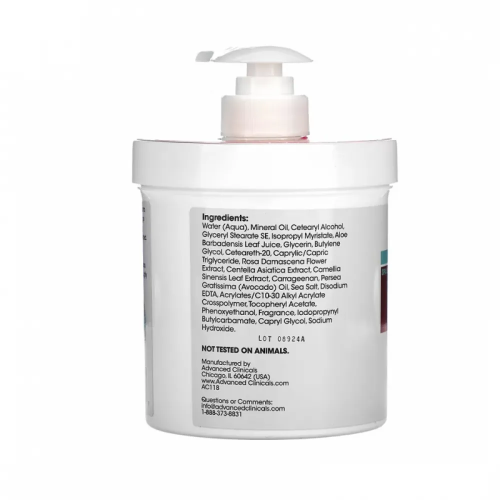 Advanced Clinicals Bulgarian Rose Anti-Aging Cream 454 g