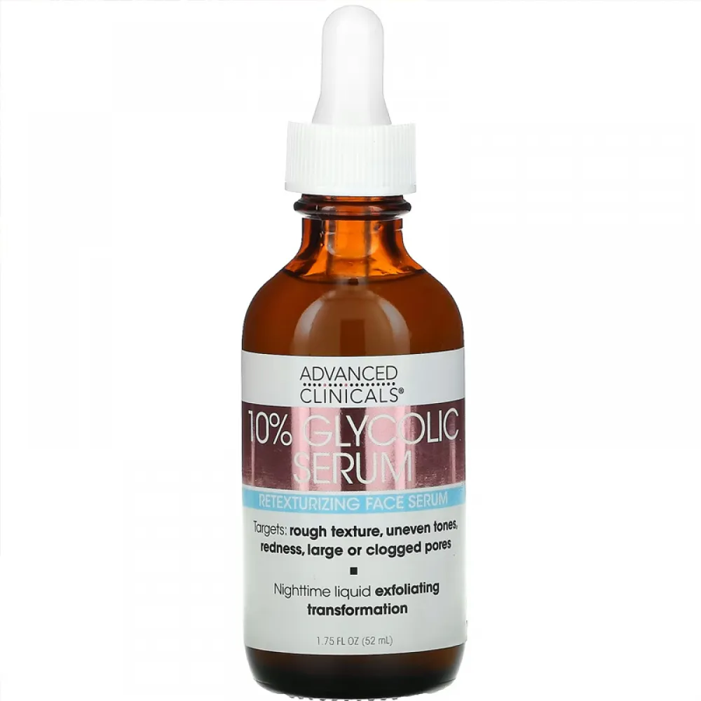 Advanced Clinicals, 10% Glycolic Serum, 1.75 fl oz (52 ml)