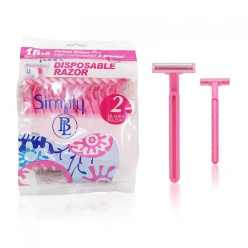 Box of 24 Blue Razor Blades Disposable Stainless Steel High End Twin Blade Razors