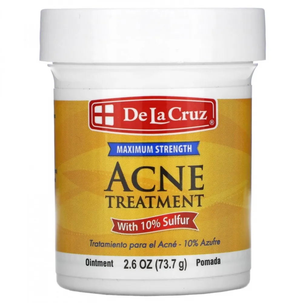 De La Cruz Acne Treatment with 10% Sulfur - 73.7g