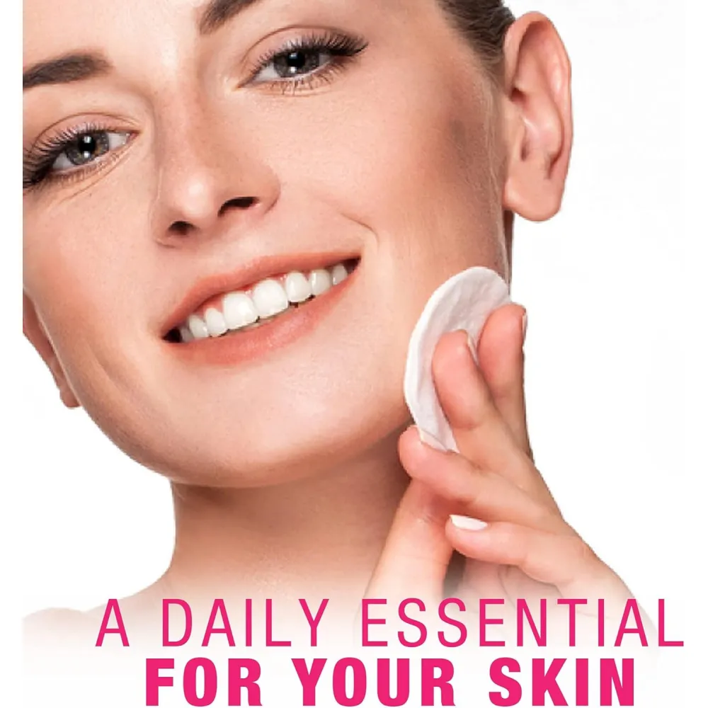 Johnson's Pure Cotton Makeup Remover Pads 3-80 Pack Round Tablets, 100% Cotton