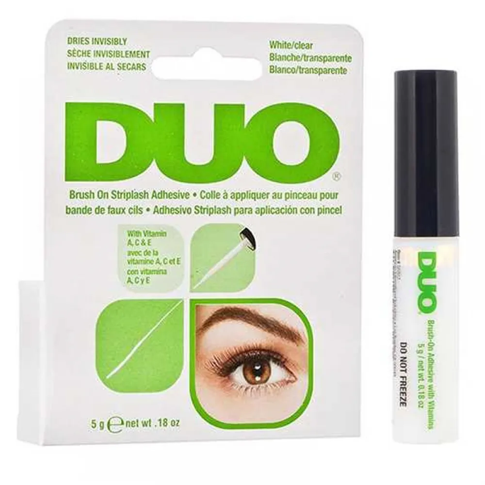 Duo Brush-On Striplash Adhesive White/Clear, 0.18 Ounce (Pack of 6)