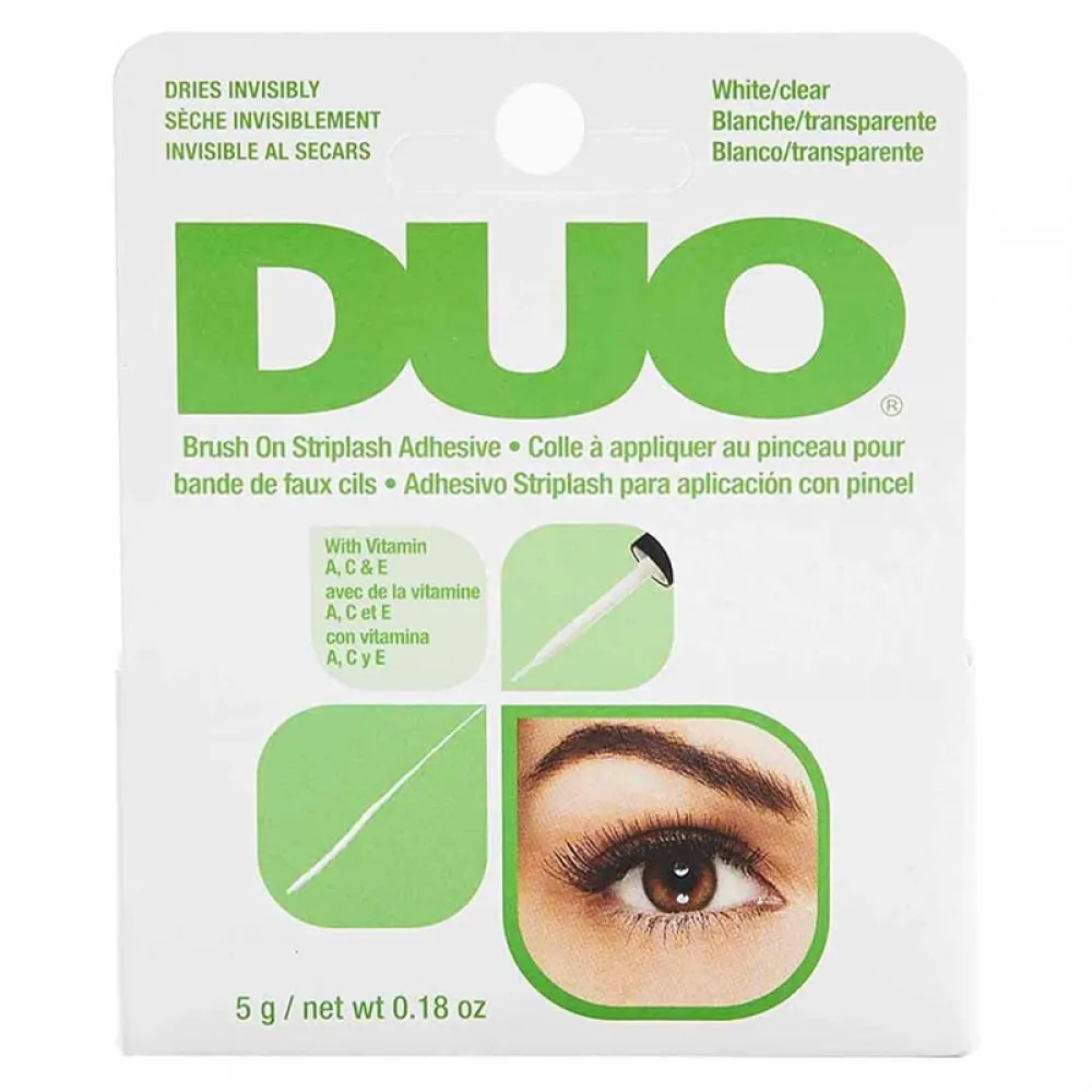 Duo Brush-On Striplash Adhesive White/Clear, 0.18 Ounce (Pack of 6)