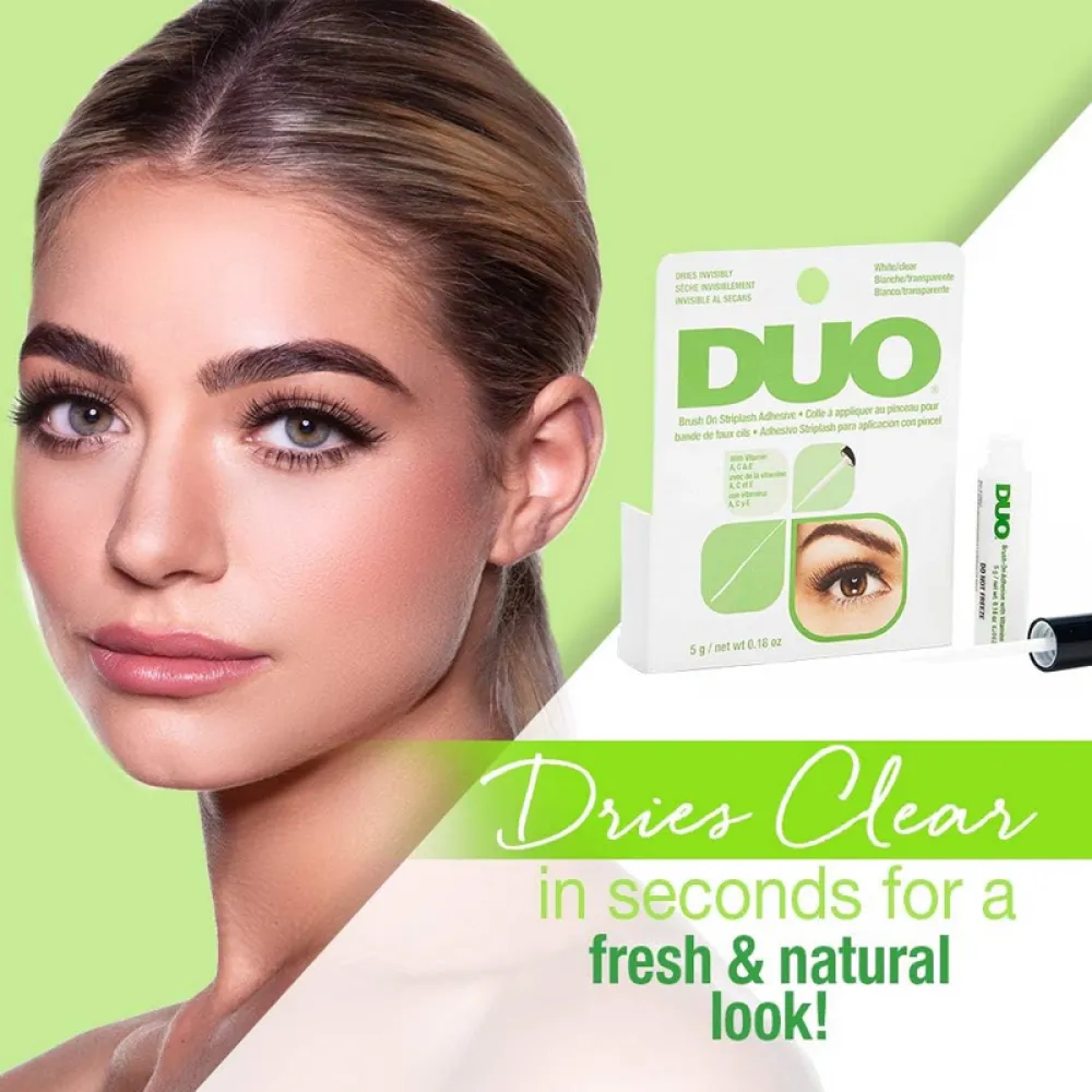 Duo Brush-On Striplash Adhesive White/Clear, 0.18 Ounce (Pack of 6)