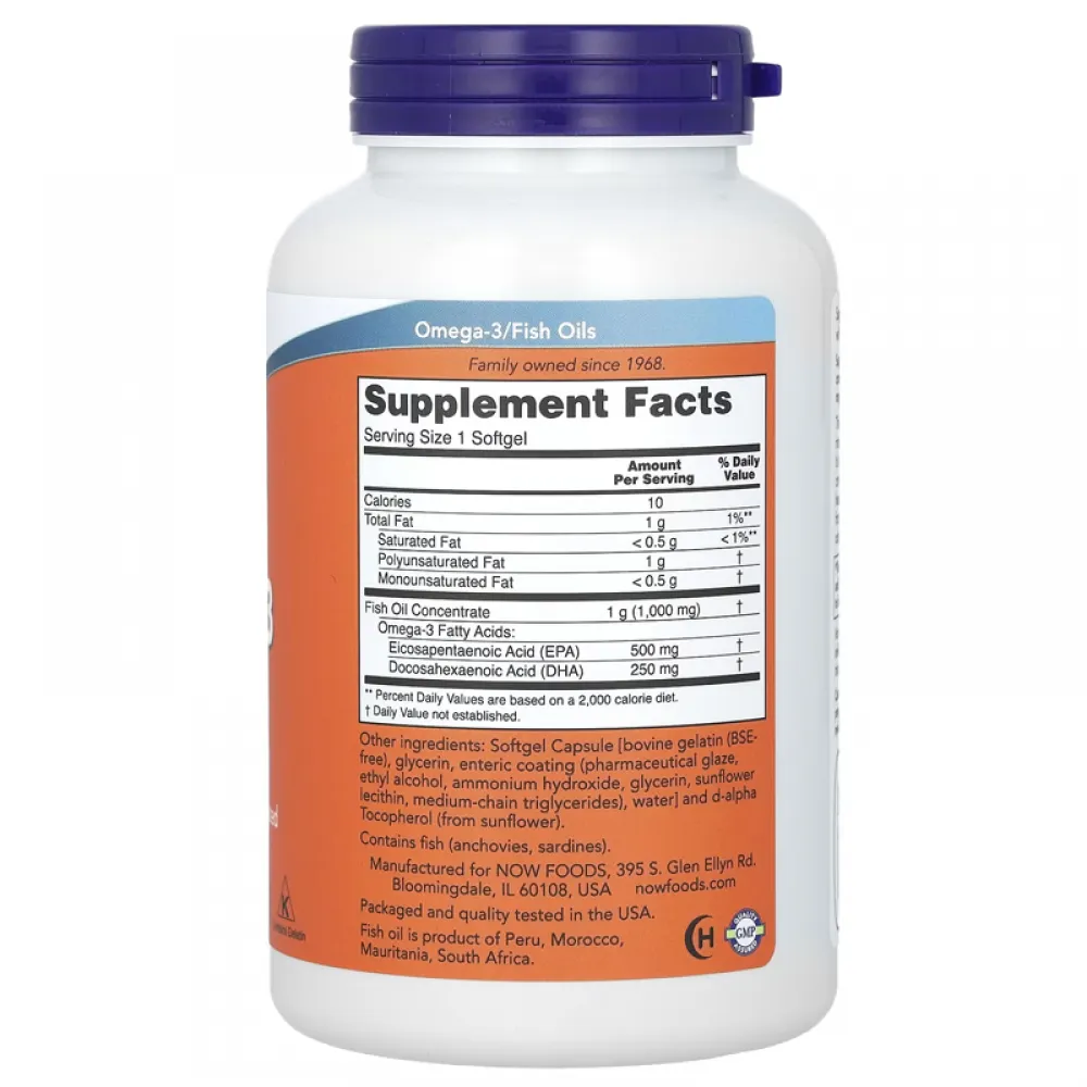 NOW Foods, Ultra Omega-3 Fish Oil, 180 Softgels