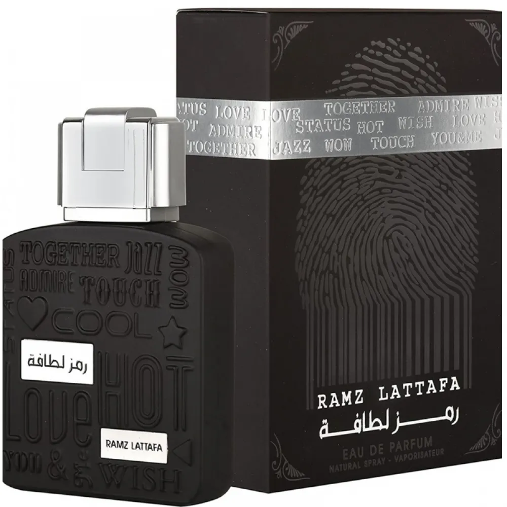 Lattafa Perfumes Ramz Lattafa Perfumes Silver Eau De Parfum Spray for Men, 3.4 Ounce