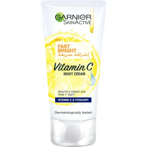 Garnier SkinActive Fast Bright Night Cream with Vitamin C, Lemon and Yoghurt - 50ml