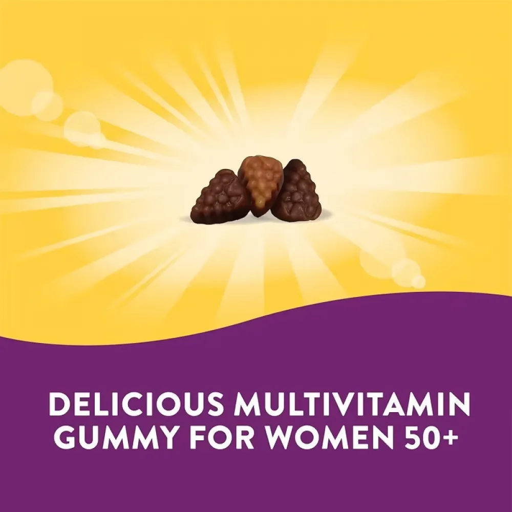 Nature's Way, Alive! Women's 50+ Premium Gummies Multivitamin, Cherry & Grape, 75 Gummies
