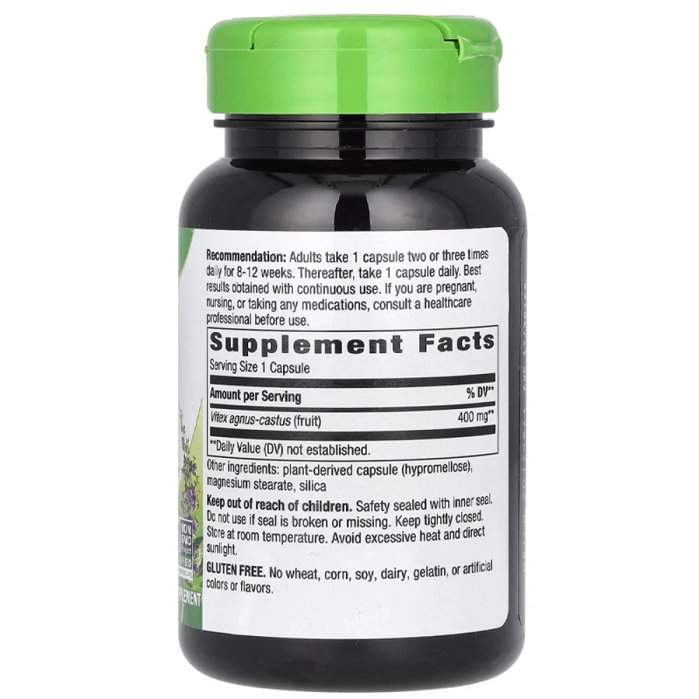 Nature's Way, Vitex Fruit, 400 mg, 100 Vegan Capsules