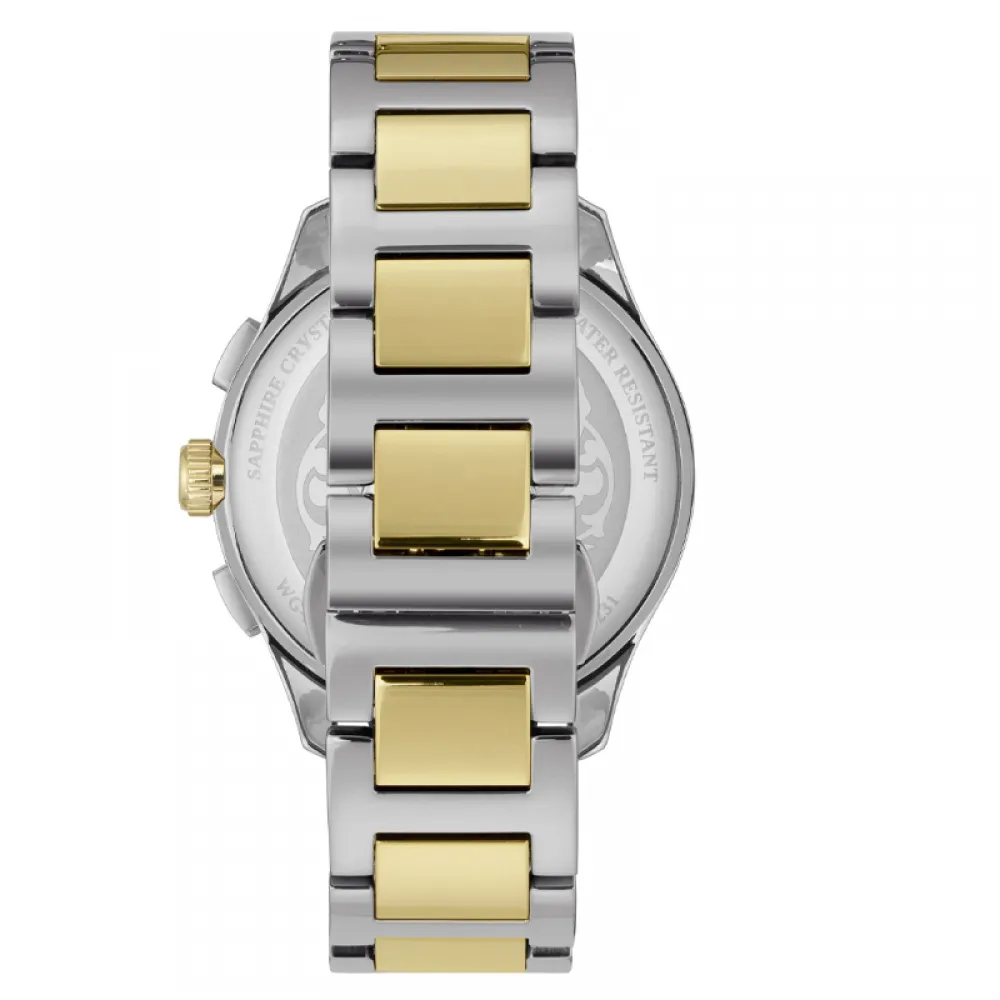 Golden and Silver Alfajr Premier 360 Women's Steel Watch