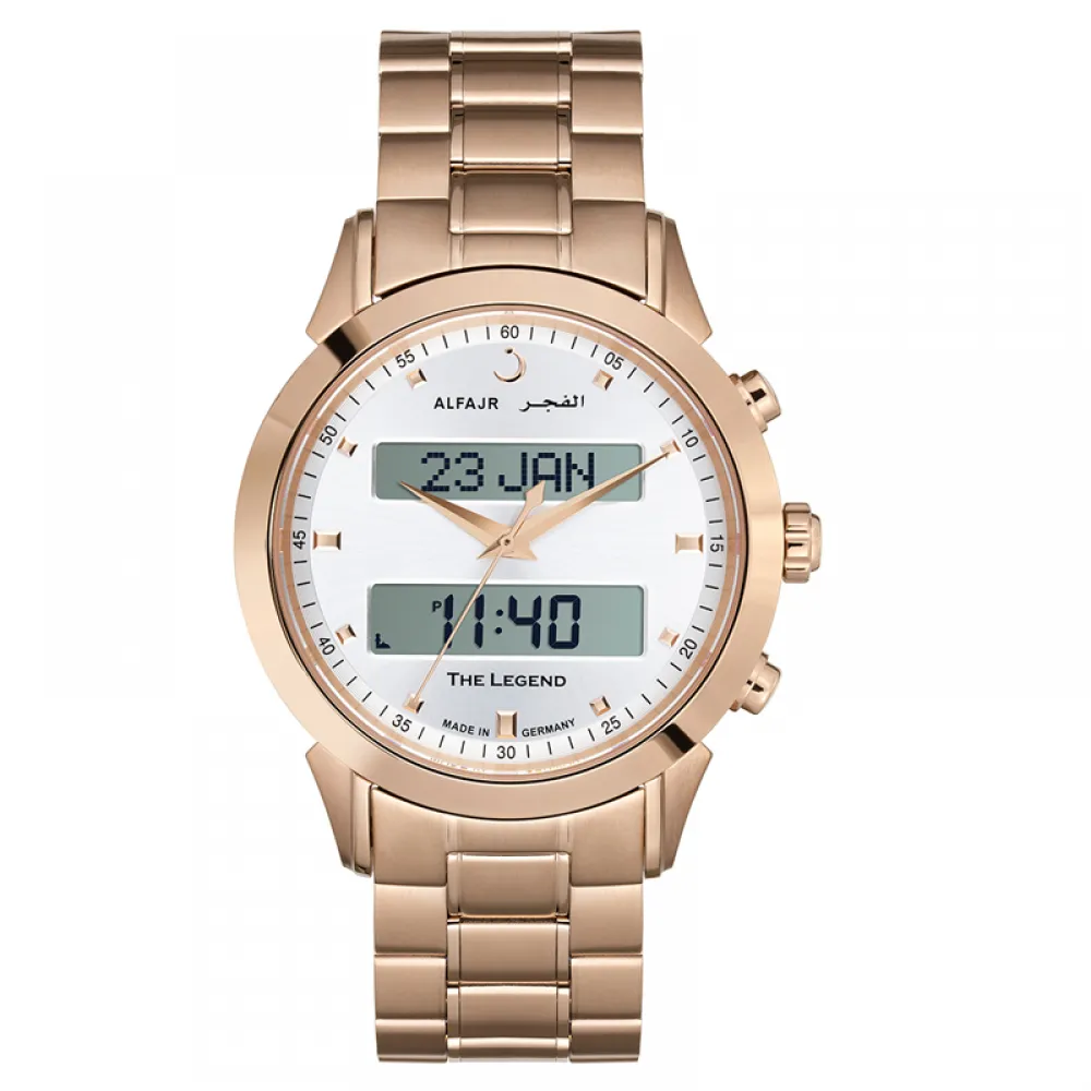 Alfajr Men's Luxury 360 Gold Stainless Steel Watch