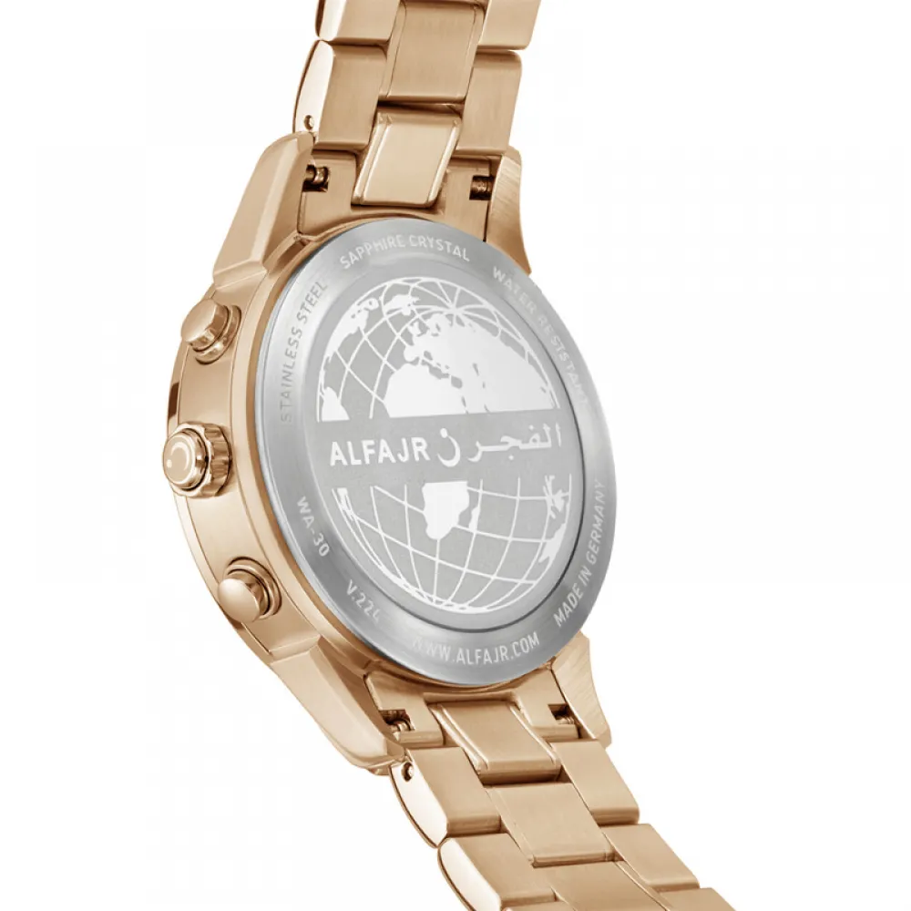 Alfajr Men's Luxury 360 Gold Stainless Steel Watch