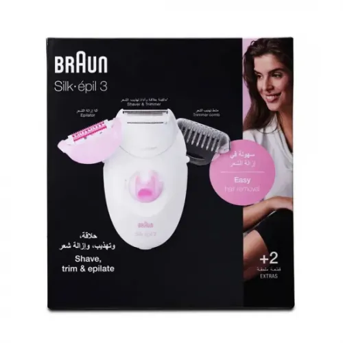 Braun Epilator Silk-épil 3 with 2 Attachments SE3-270
