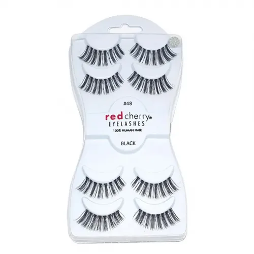 Red cherry eyelashes set 48