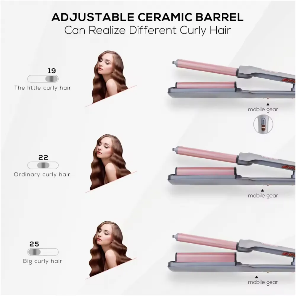 جهاز تجعيد الشعر الاحترافي بولاندلورا المتميز بثلاثه مقاسات مختلف 19-22-25