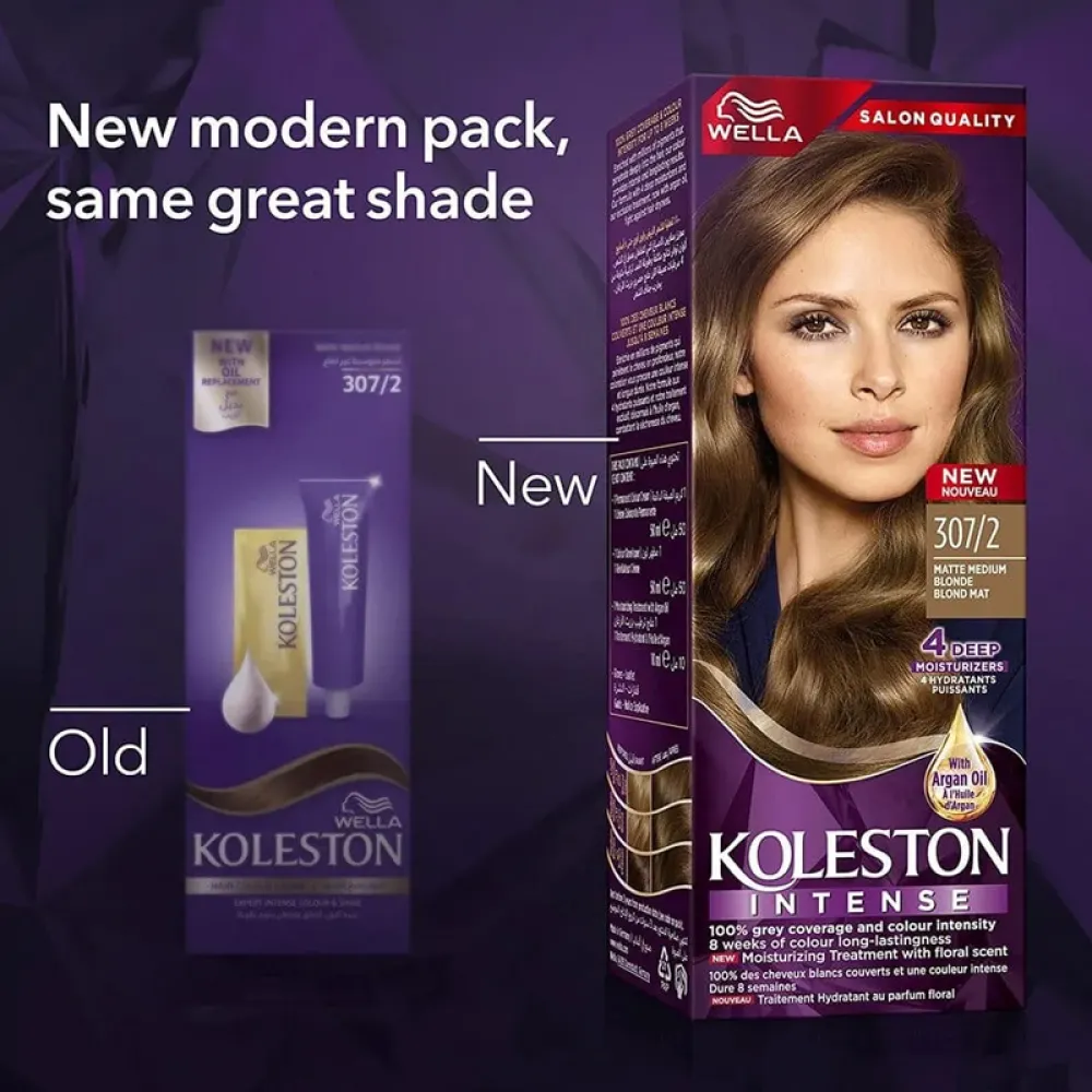Wella Koleston Intense Hair Color Matte Medium Blonde 307/2