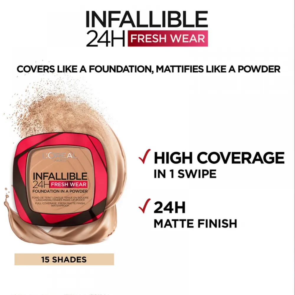 Oreal Paris - Infallible 24, powder foundation 250 radiant sand