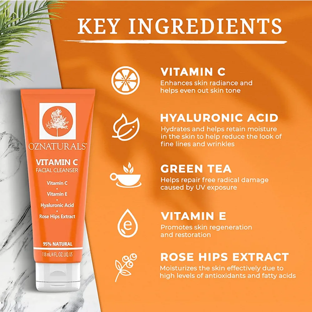 OZNaturals Vitamin C Facial Cleanser - 118ml