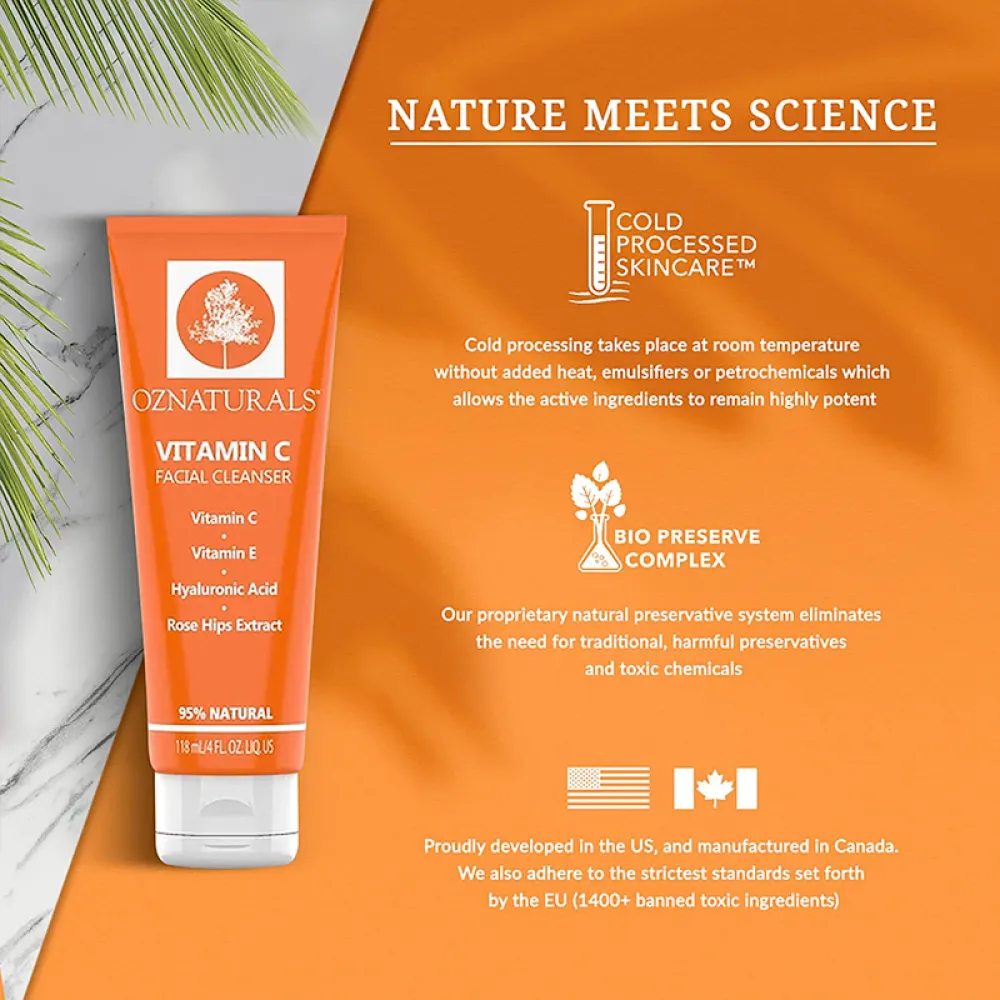 OZNaturals Vitamin C Facial Cleanser - 118ml
