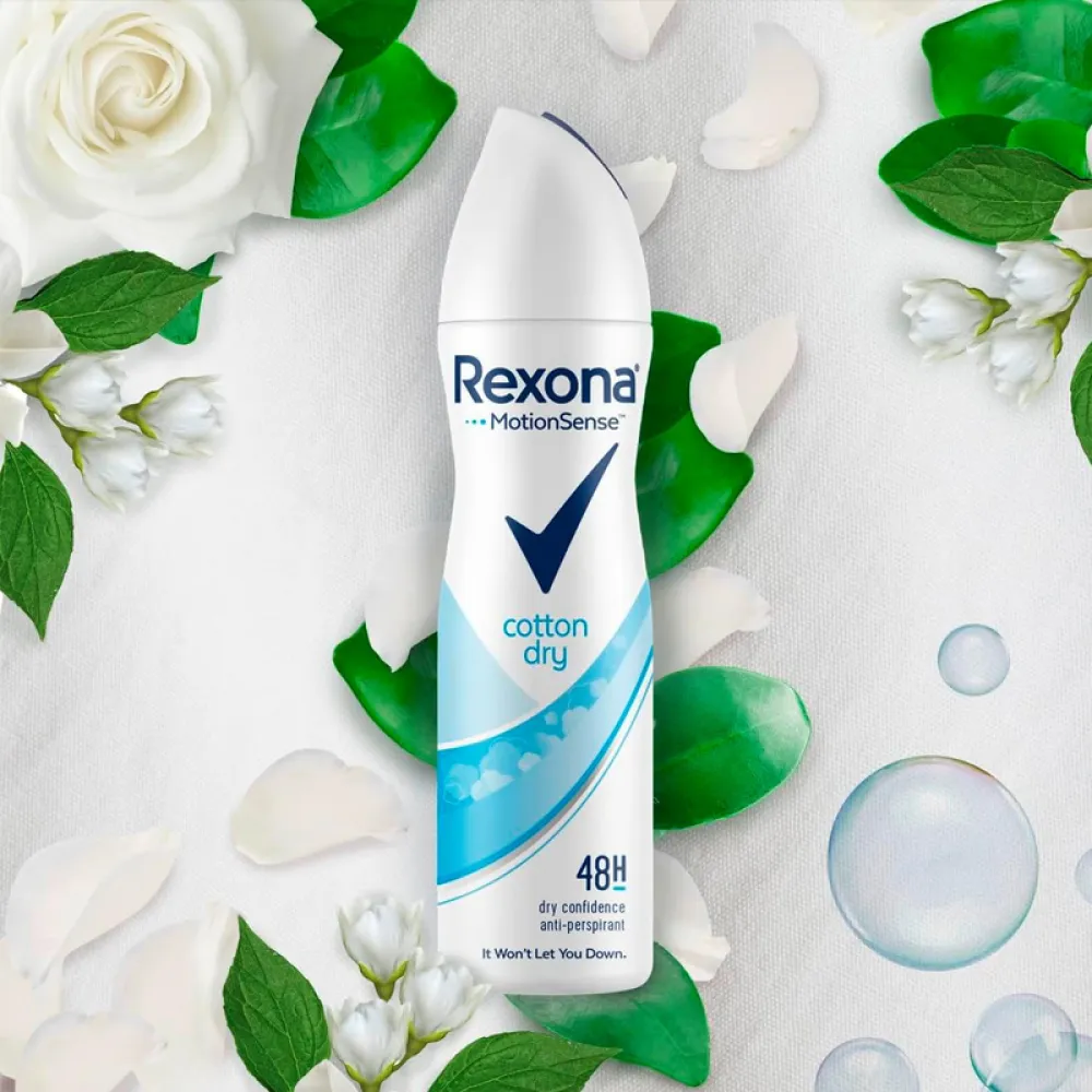 REXONA Women Antiperspirant Deodorant Spray, 72 hour sweat & odor protection 150ml
