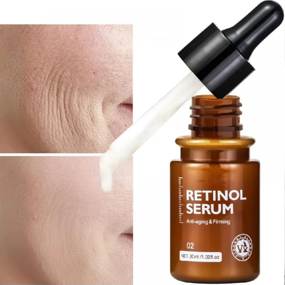 Retinol Face Serum Anti-aging Firming Moisturizing Fade Fine Lines Deep Care Essence 30ml