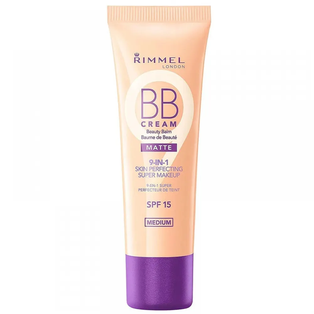 Rimmel London BB Cream 9 in 1 Beauty Balm with SPF15 Medium - 30ml