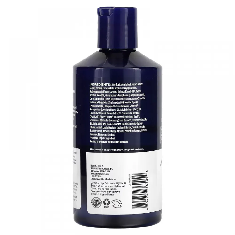 Avalon Organics Therapy Tea Tree Mint Scalp Normalizing Shampoo 414 ml