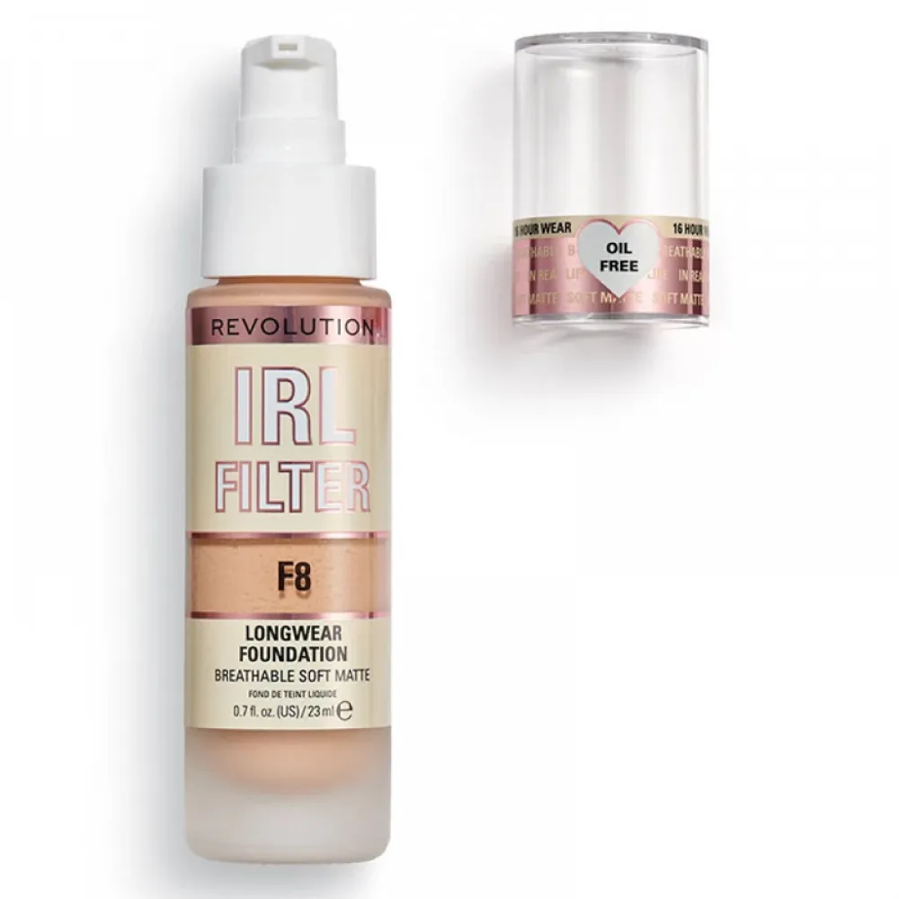 Revolution Long Lasting IRL Filter Foundation, 23 ml F8