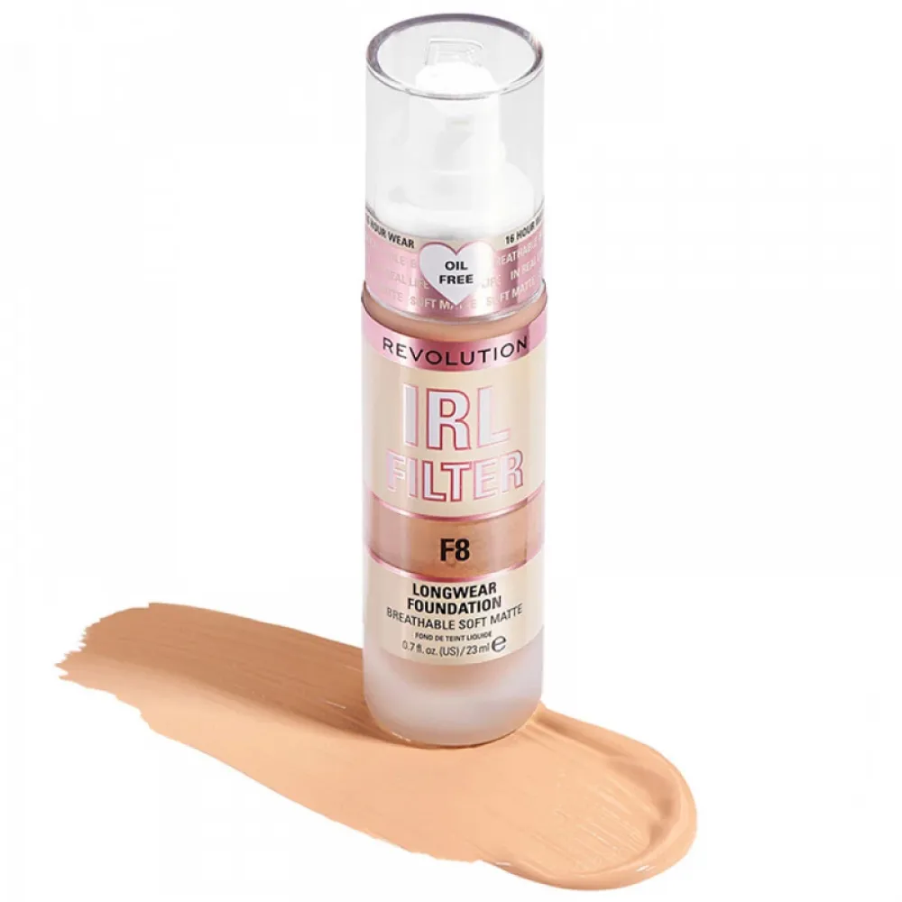 Revolution Long Lasting IRL Filter Foundation, 23 ml F8