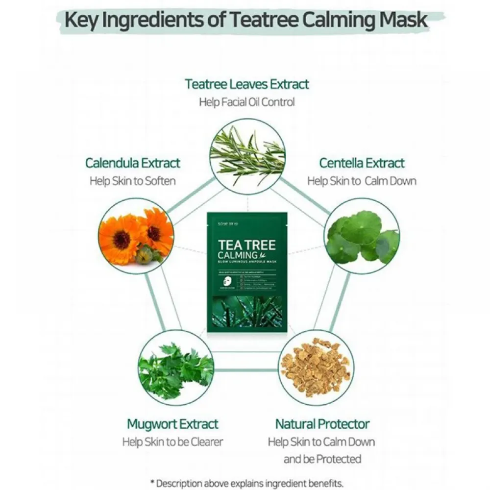 Some By Mi Mask Tea Tree Calming Glow Luminous Ampoule Mask 25 gm