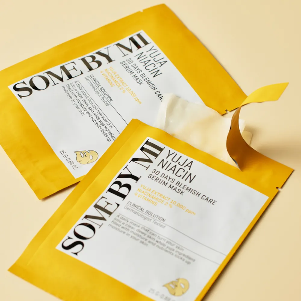 SOME BY MI, Yuja Niacin, 30 Day Blemish Care Serum Beauty Mask , 1 Sheet Mask, 0.88 oz (25 g)