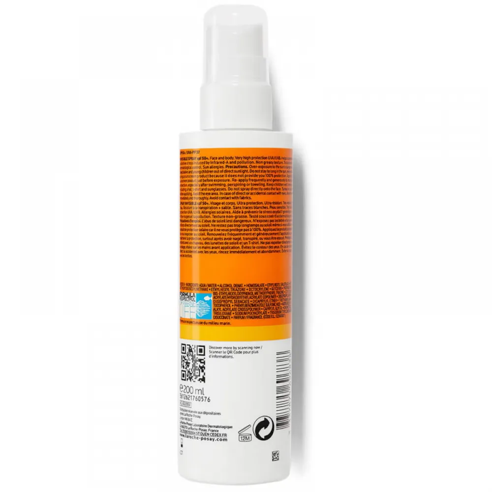 La Roche-Posay Invisible Spray Sunscreen Social Waterproof Skin + 50 200 ml