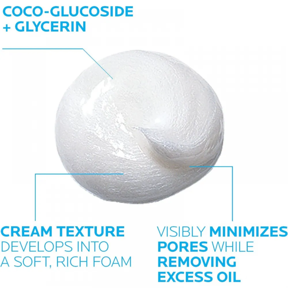 La Roche-Posay Effaclar Deep Foaming Facial Cleanser, Cream Cleanser for Sensitive Skin, Oily Skin and Acne Prone Skin 125ml