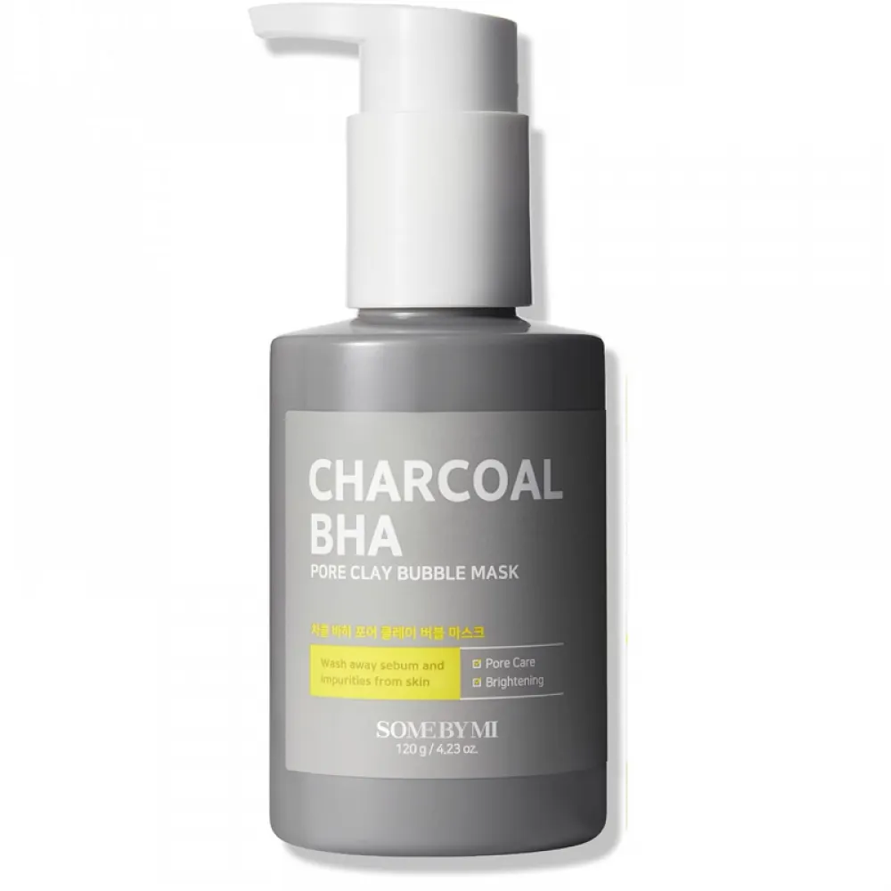 Some By Mi Charcoal Bha Pore Clay Bubble Mask 120G, Grey