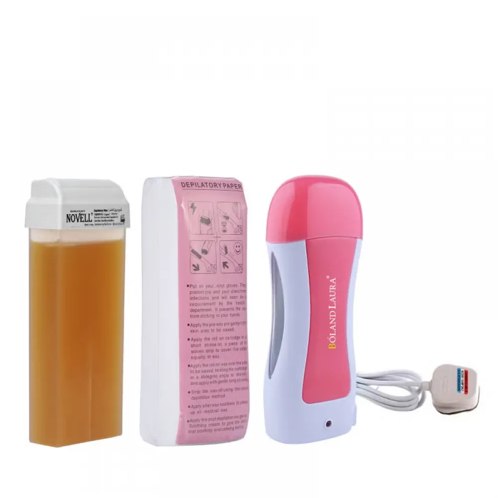 Depilatory Heater For Wax08 +Wax roll+Hair removal strips