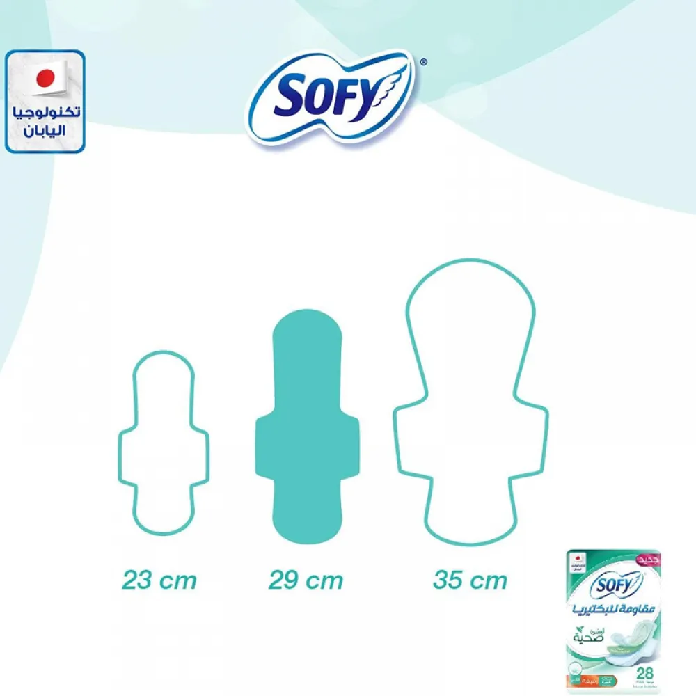 Sofy Anti-Bacterial, Slim, Large 29 Cm, Sanitary Pads With Wings, Pack Of 52 Pads