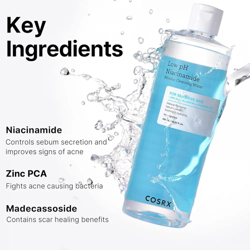 COSRX Low pH Niacinamide Micellar Cleansing Water 400ml