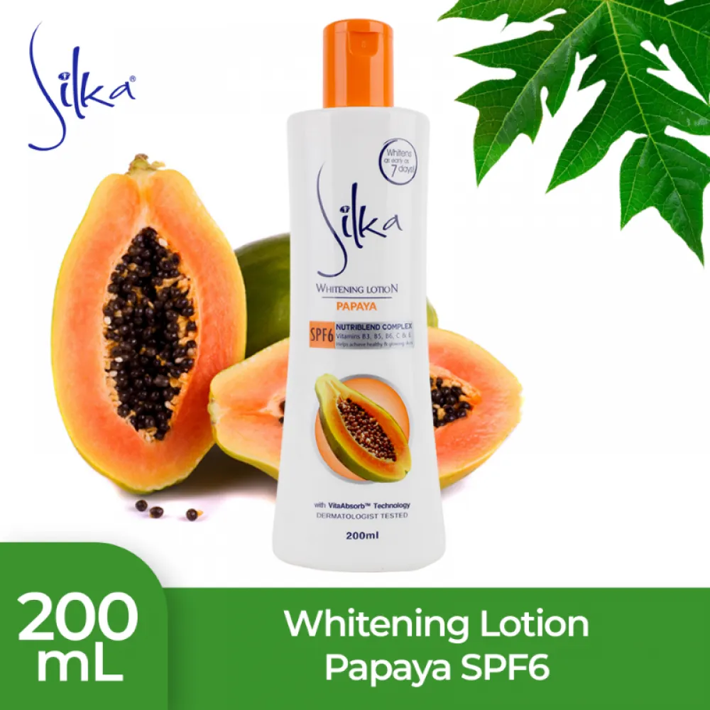Silka Whitening Lotion Papaya with SPF6 200 ml