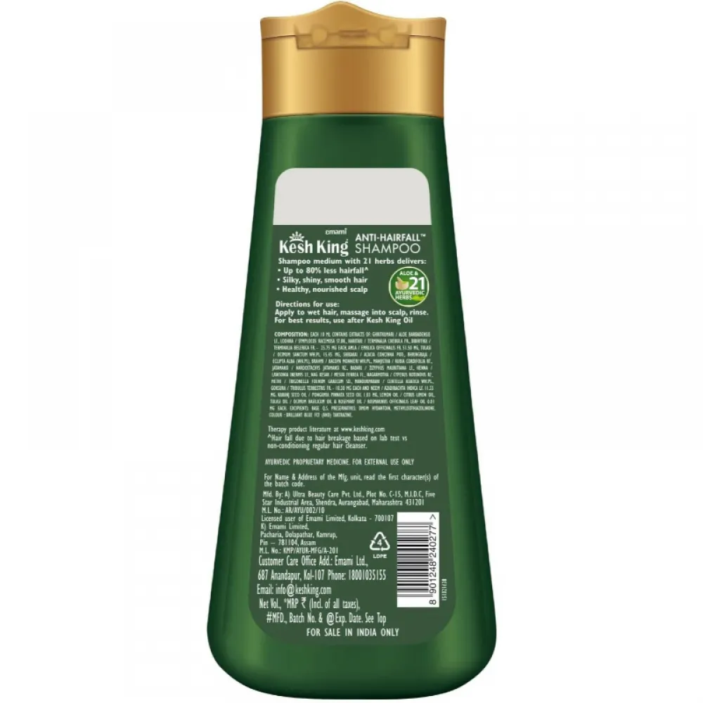 Kesh King Anti Hair Fall Shampoo with Aloe & Ayurvedic 21 Herbs - 200 ml