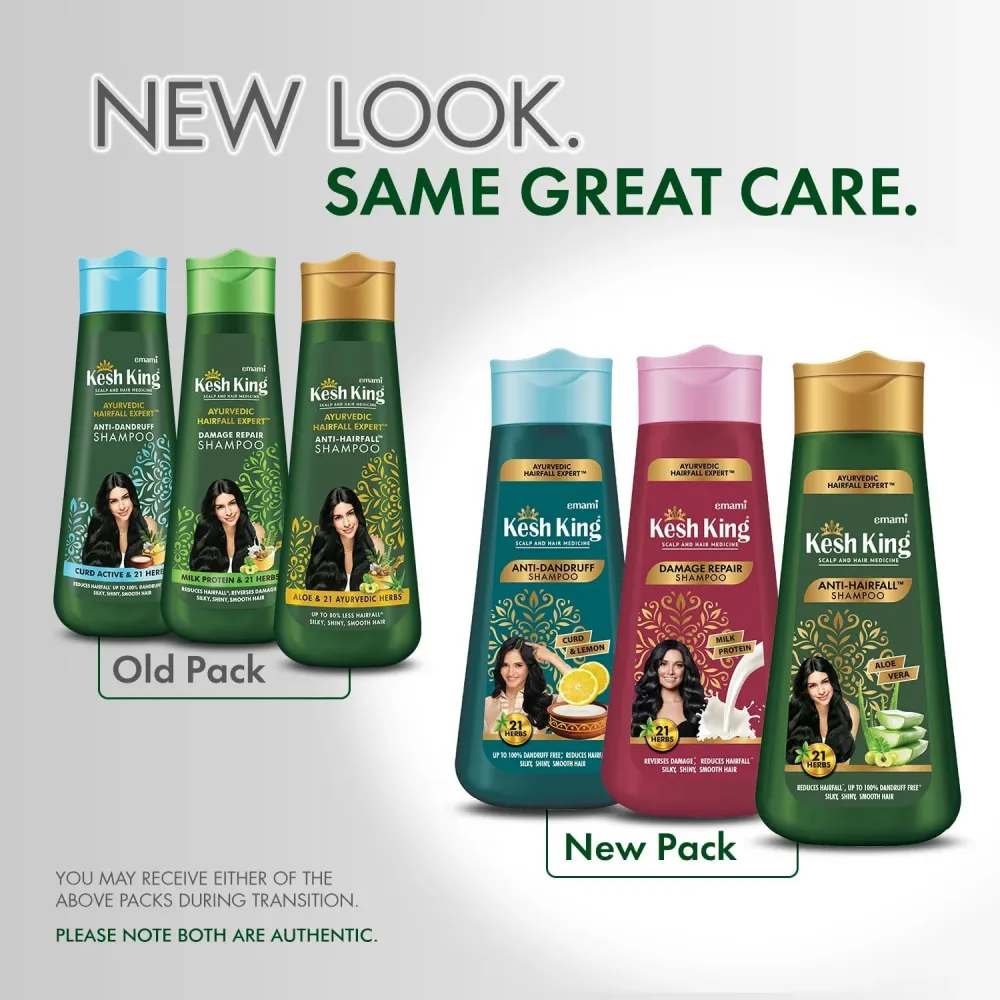 Kesh King Anti Hair Fall Shampoo with Aloe & Ayurvedic 21 Herbs - 200 ml