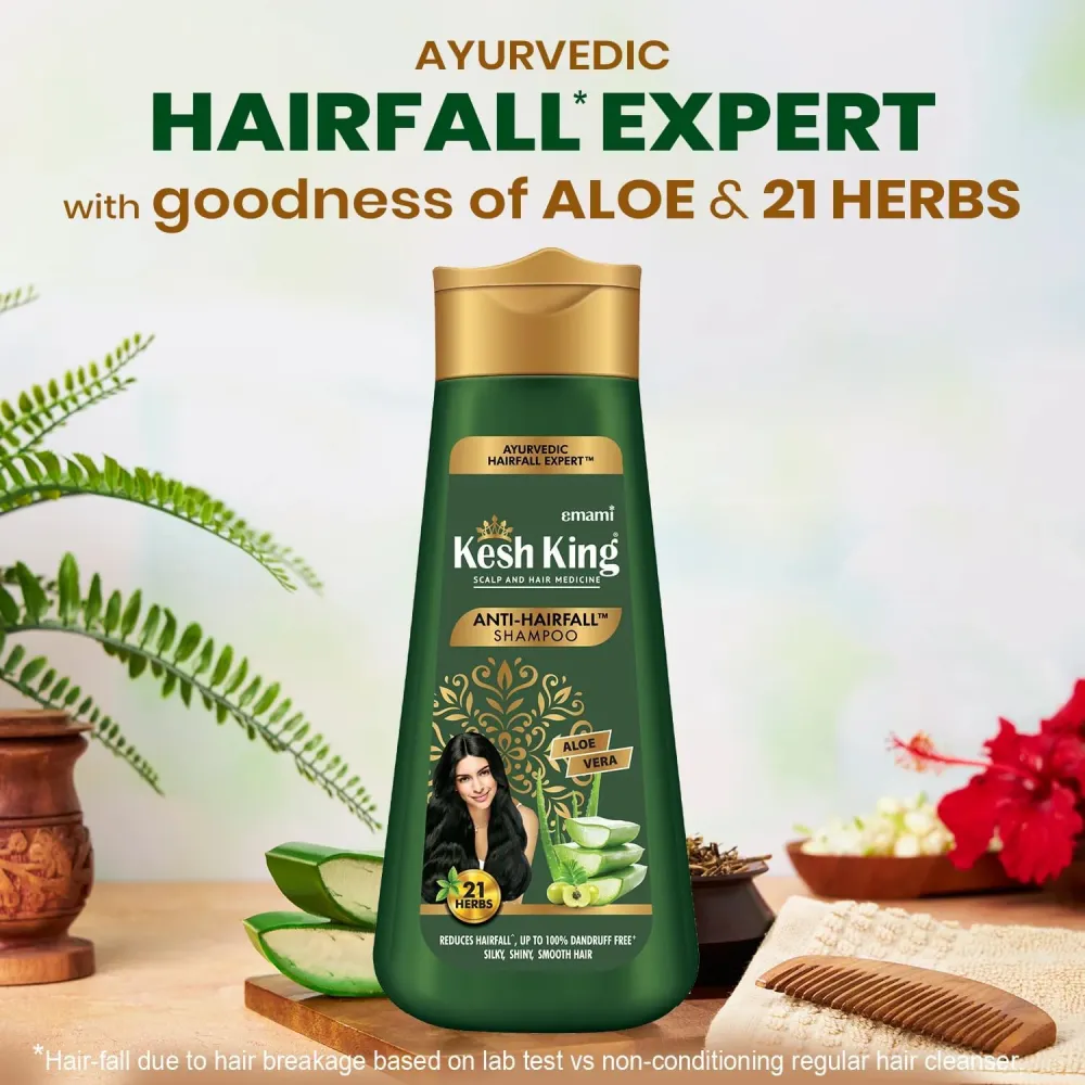 Kesh King Anti Hair Fall Shampoo with Aloe & Ayurvedic 21 Herbs - 200 ml