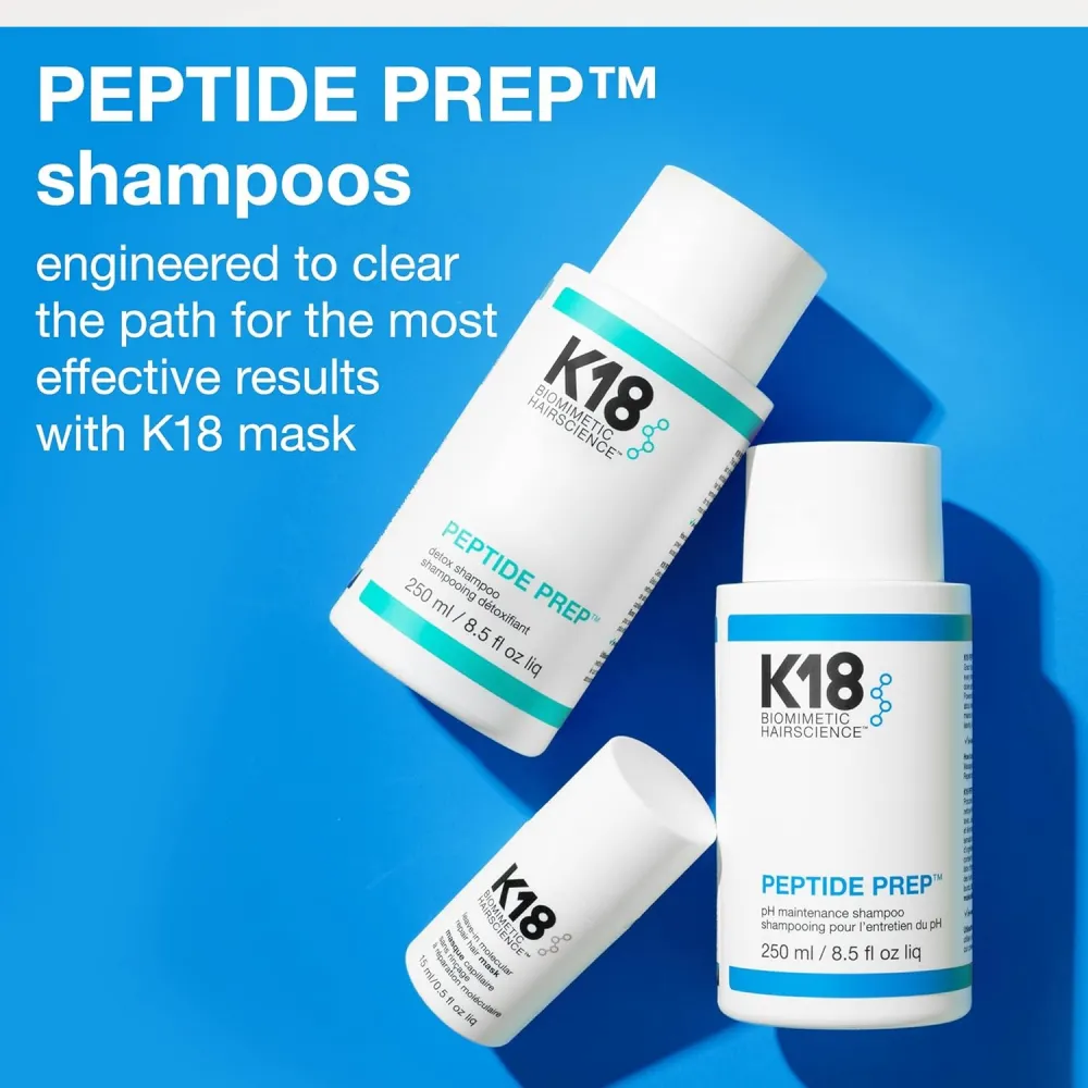 Peptide Prep™ K18 Purifying &amp; Cleansing Detox Shampoo, 250 ml