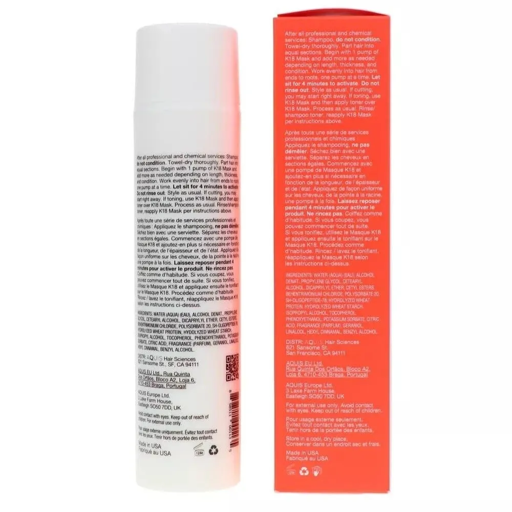 k18 - professional molecular repair mask, 150ml