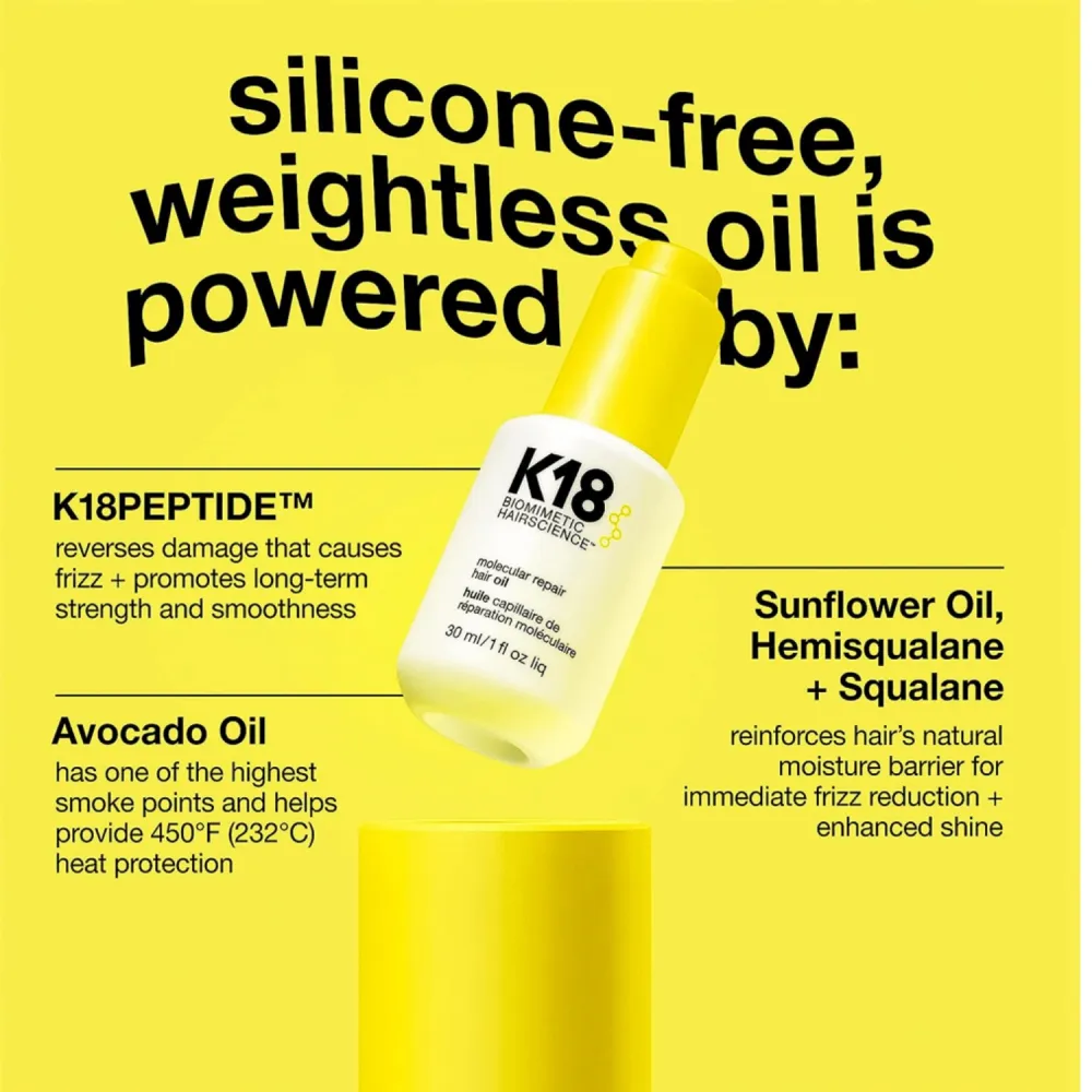 K18 Molecular Repair Hair Oil - 30ml