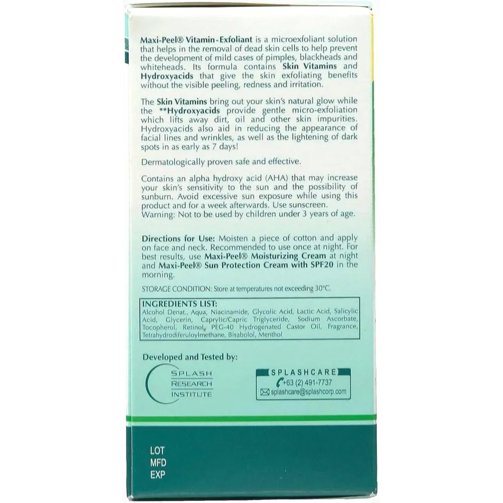 Maxi-Peel Exfoliant Anti-Acne Depigmenting Agent Solution 1, 60 ml