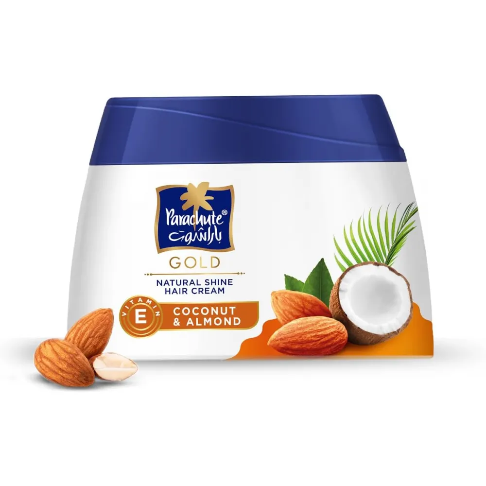 Parachute Gold Natural Shine Hair Styling Cream With Coconut and Almond 140 ml