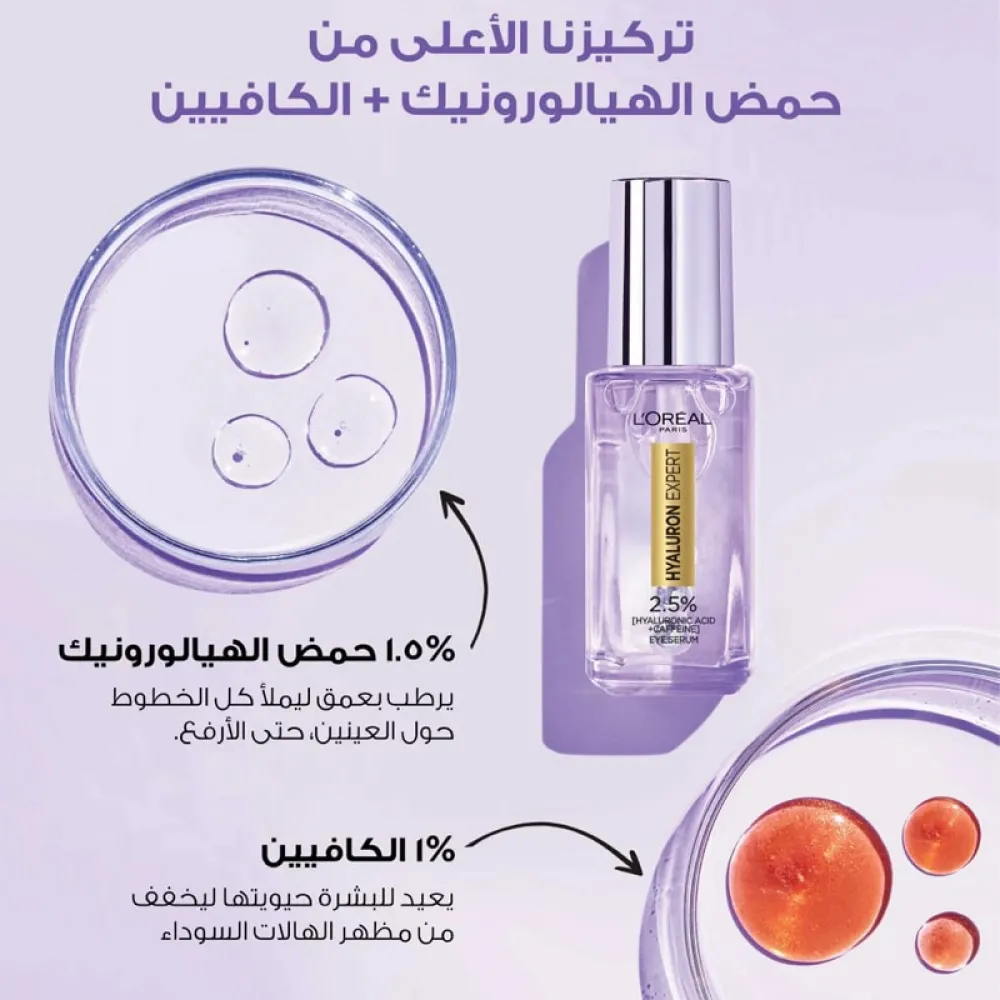 L'Oreal, Hyaluron Expert, Replumping Face Serum, With Hyaluronic Acid - 20 Ml