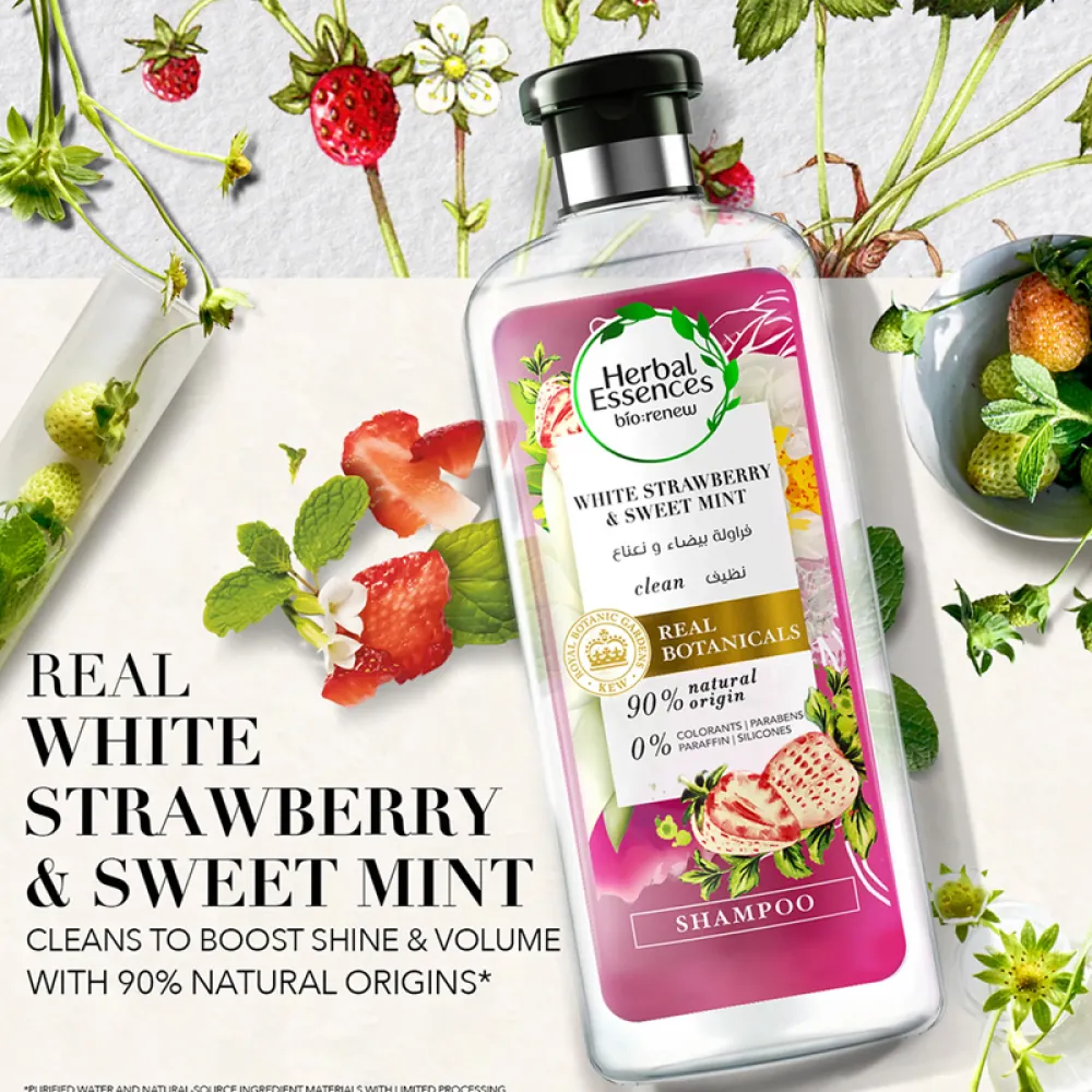 Herbal Essences Shampoo with White Strawberry & Sweet Mint - 400 ml