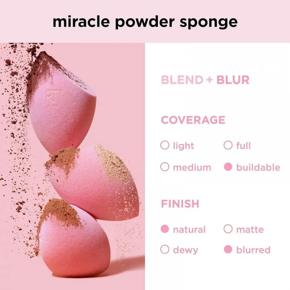 Real Techniques - Miracle Facial Sponge, 2 pieces