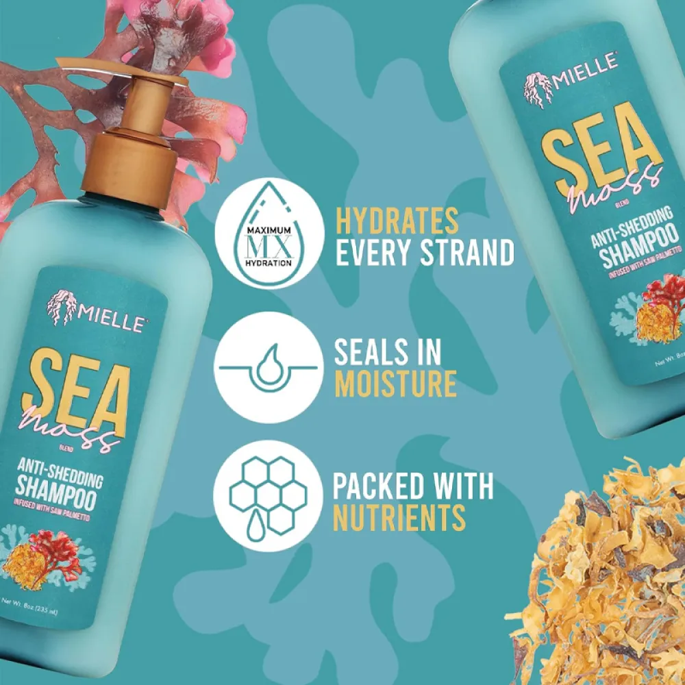 Mielle Organics Sea Moss Anti-Shedding Shampoo and Conditioner Set